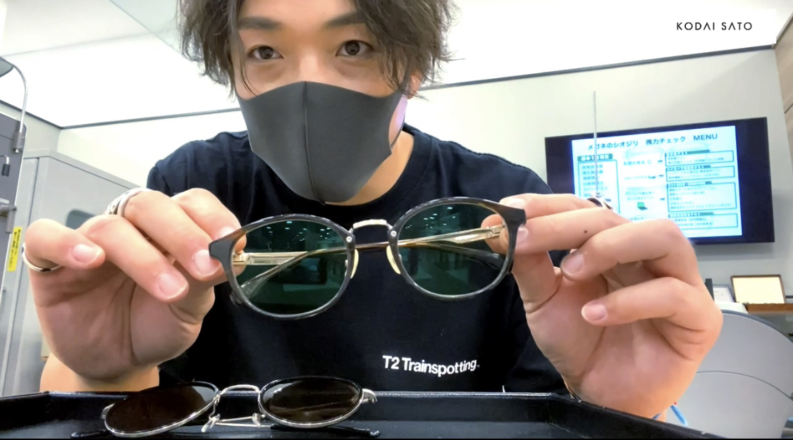 メガネのシオジリさんにて