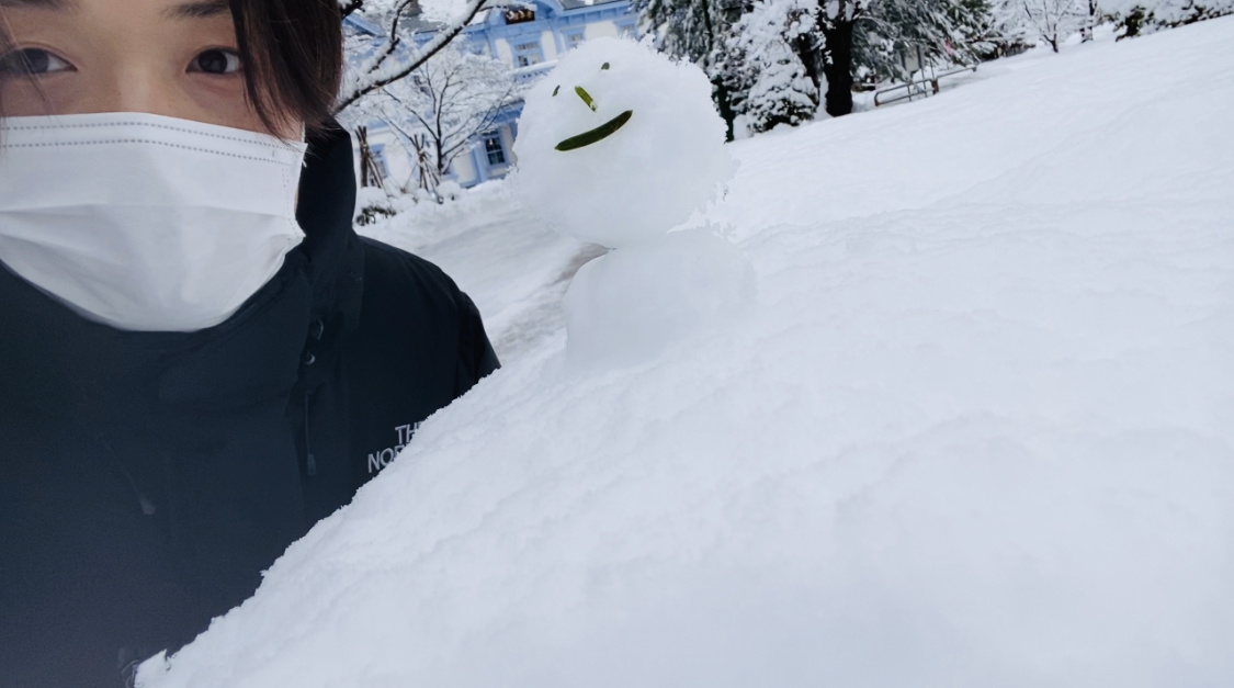 穏やかな雪だるま